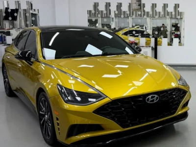 2020 Hyundai Sonata Premium 1.6 Litres Turbo 4 Cylinders Petrol Engine Yellow Black Sedan US Specs