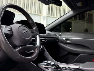 2020 Hyundai Sonata Premium 1.6 Litres Turbo 4 Cylinders Petrol Engine Yellow Black Sedan US Specs