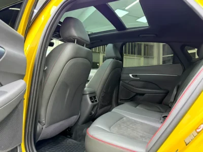 2020 Hyundai Sonata Premium 1.6 Litres Turbo 4 Cylinders Petrol Engine Yellow Black Sedan US Specs