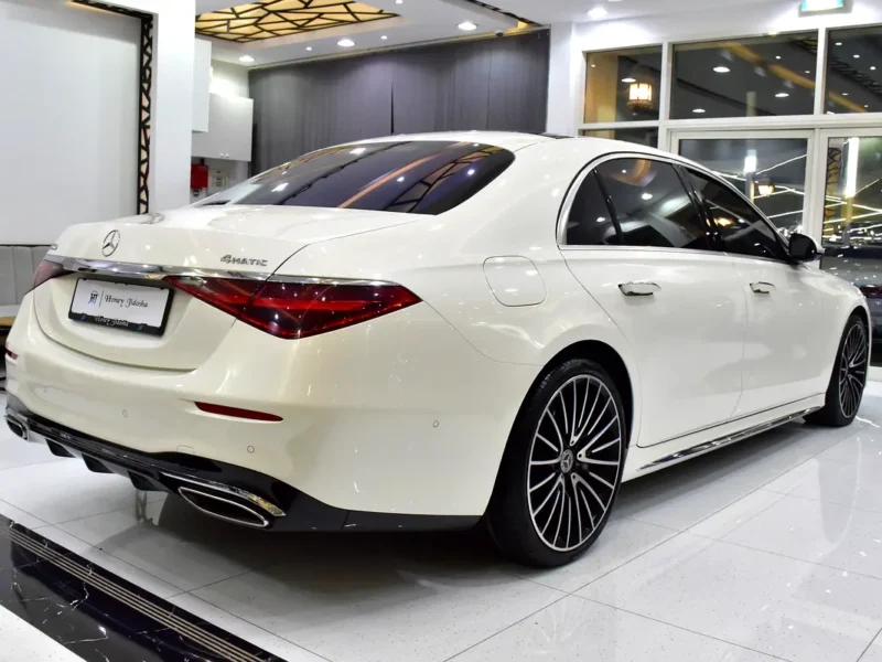 2021 Mercedes-Benz S-Class S 500 4MATIC 6 Cylinders Petrol Engine White Tan Sedan GCC Specs