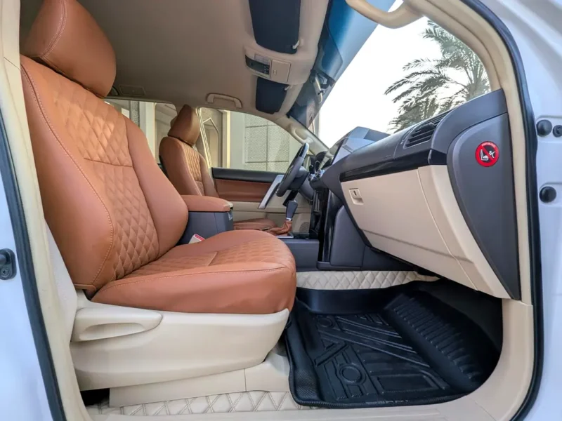 2016 Toyota Prado TXL 6 Cylinders Petrol Engine White Tan SUV GCC Specs Excellent Condition