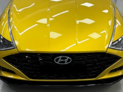 2020 Hyundai Sonata Premium 1.6 Litres Turbo 4 Cylinders Petrol Engine Yellow Black Sedan US Specs