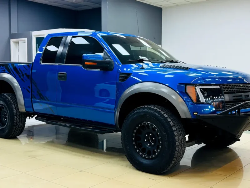2010 FORD F-150 Raptor Svt 6.2 Litres V8 Petrol Engine Blue Black Pickup Truck GCC Specs Full Option