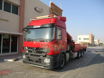 2012 Mercedes Actros 2546 6x4 PALFINGER PK530002 Crane 6 Cylinder Automatic Red