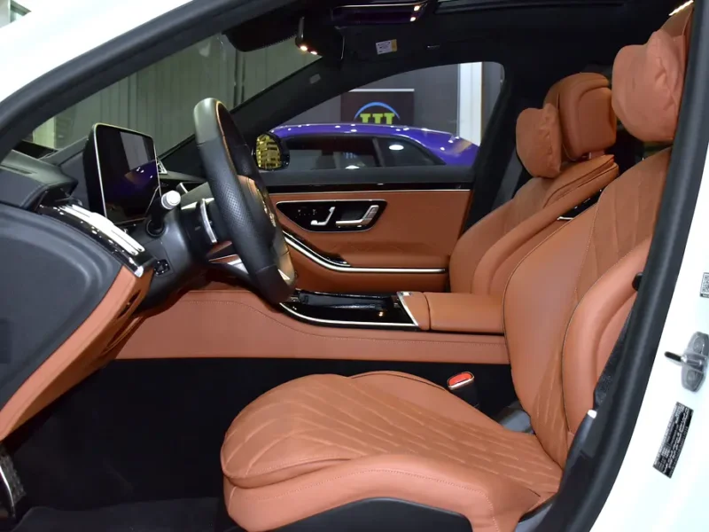 2021 Mercedes-Benz S-Class S 500 4MATIC 6 Cylinders Petrol Engine White Tan Sedan GCC Specs