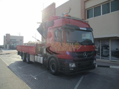 2012 Mercedes Actros 2546 6x4 PALFINGER PK530002 Crane 6 Cylinder Automatic Red