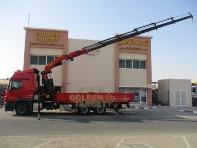 2012 Mercedes Actros 2546 6x4 PALFINGER PK530002 Crane 6 Cylinder Automatic Red