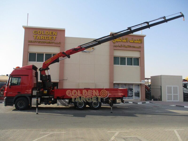 2012 Mercedes Actros 2546 6x4 PALFINGER PK530002 Crane 6 Cylinder Automatic Red