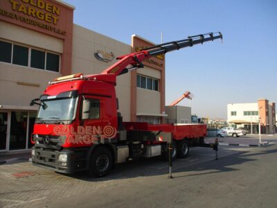 2012 Mercedes Actros 2546 6x4 PALFINGER PK530002 Crane 6 Cylinder Automatic Red