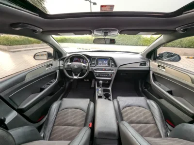 2018 Hyundai Sonata Sport 4 Cylinders Petrol Engine Black Grey Sedan US Specs Premium Condition