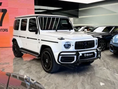 2022 Mercedes-Benz G 63 AMG 4.0L V8 Bi-Turbo Engine White Red SUV GCC Double Night Package