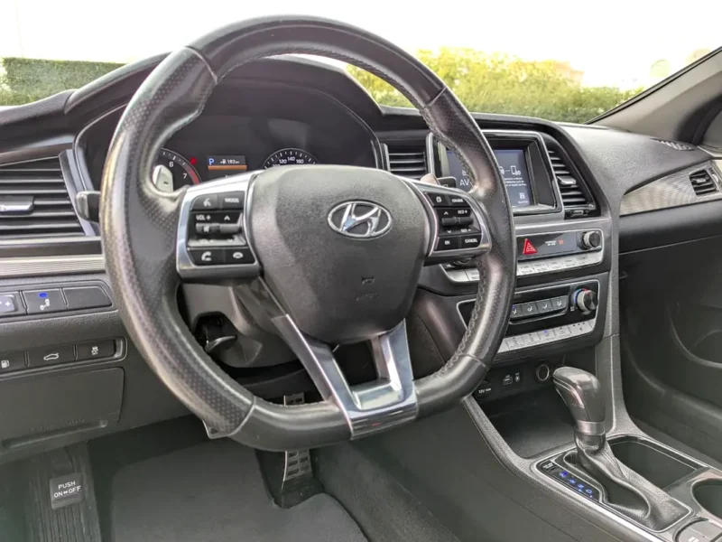 2018 Hyundai Sonata Sport 4 Cylinders Petrol Engine Black Grey Sedan US Specs Premium Condition