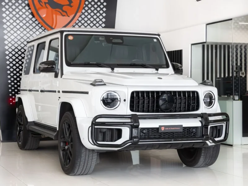 2025 Mercedes-Benz G 63 AMG STD 4.0L V8 Turbo Petrol Engine White Red SUV Japanese Specs