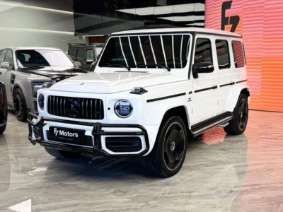 2022 Mercedes-Benz G 63 AMG 4.0L V8 Bi-Turbo Engine White Red SUV GCC Double Night Package