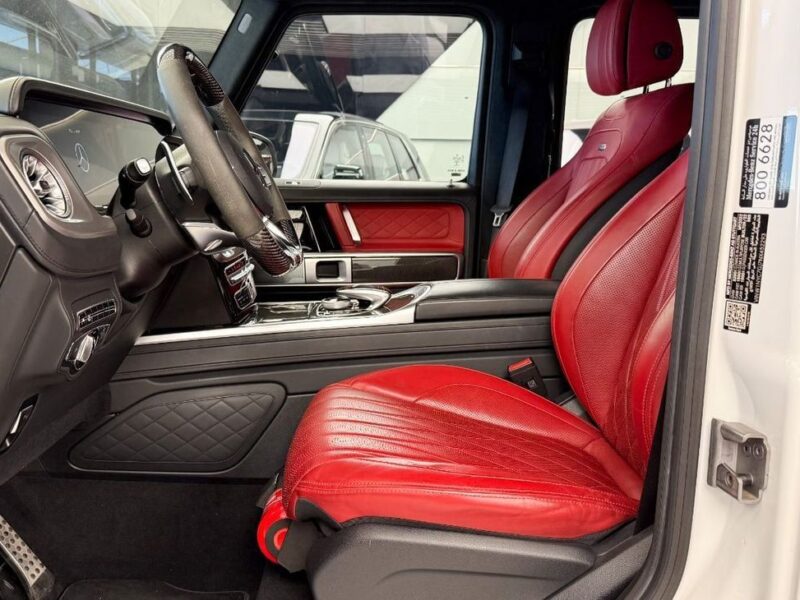 2022 Mercedes-Benz G 63 AMG 4.0L V8 Bi-Turbo Engine White Red SUV GCC Double Night Package