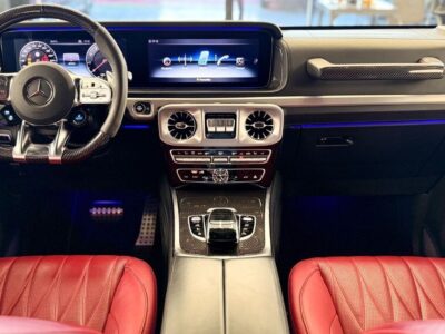 2022 Mercedes-Benz G 63 AMG 4.0L V8 Bi-Turbo Engine White Red SUV GCC Double Night Package