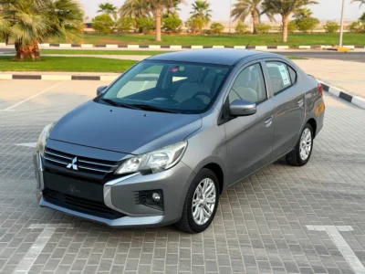 2022 Mitsubishi Attrage GLX Medium Line 1.2 Litres 3 Cylinders Petrol Engine Grey White Sedan GCC