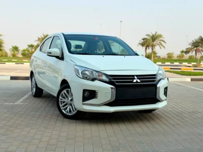 2022 Mitsubishi Attrage GLX Medium Line 1.2 Litres 3 Cylinders Petrol Engine White Sedan GCC Specs