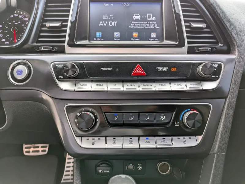 2018 Hyundai Sonata Sport 4 Cylinders Petrol Engine Black Grey Sedan US Specs Premium Condition