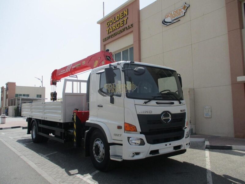 2023 New Hino 500 1927 4x2 SANY PALFINGER SPS20000CF Crane White 6 Cylinders