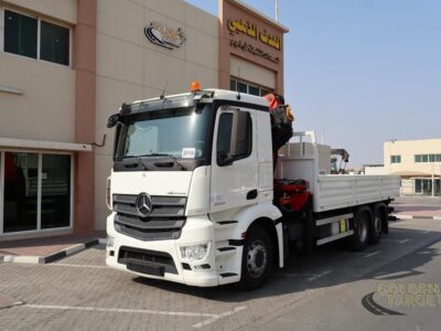 2016 Mercedes Antos 2543 6x2 PALFINGER PK32080DF 6 Cylinder White Automatic
