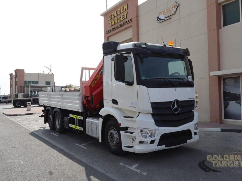 2016 Mercedes Antos 2543 6x2 PALFINGER PK32080DF 6 Cylinder White Automatic