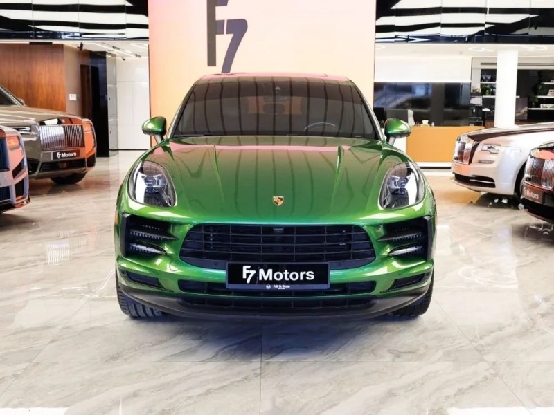 2021 Porsche Macan S 3.0 Litres V6 Turbocharged 6 Cylinders Petrol Engine Green Metallic Black SUV