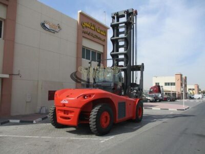 2011 Linde H220 Container Handler Forklift Cummins 6-Cylinder Diesel Engine Red