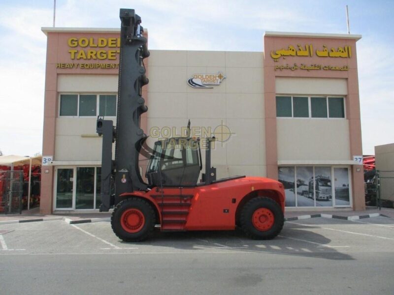 2011 Linde H220 Container Handler Forklift Cummins 6-Cylinder Diesel Engine Red