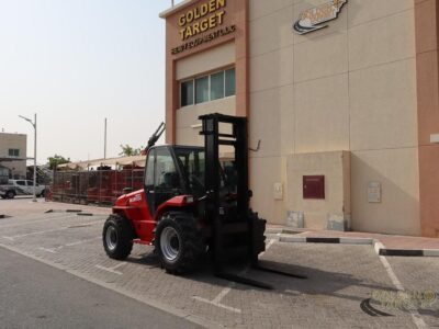 2008 Manitou M50-4 4x4 Rough Terrain Forklift (5ton) 4 Cylinder, Perkins Diesel Engine Red