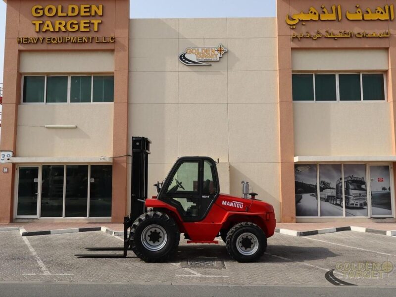 2008 Manitou M50-4 4x4 Rough Terrain Forklift (5ton) 4 Cylinder, Perkins Diesel Engine Red