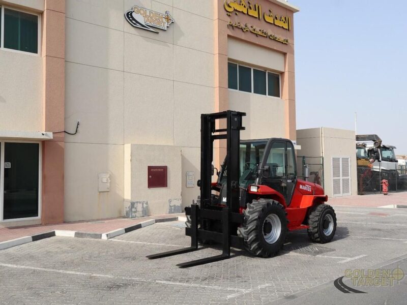 2008 Manitou M50-4 4x4 Rough Terrain Forklift (5ton) 4 Cylinder, Perkins Diesel Engine Red