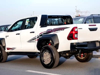 2026 Toyota Hilux GR Sport 4.0 Litres 6 Cylinders Petrol Engine White Black Pickup Truck GCC Spec