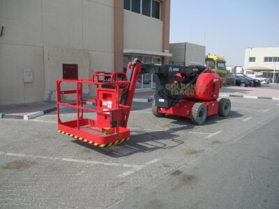 2024 Hered HA14JE Electric Articulating Boom Lift Red Electric