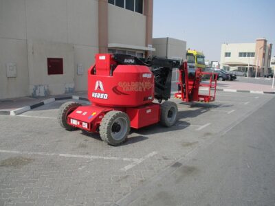 2024 Hered HA14JE Electric Articulating Boom Lift Red Electric
