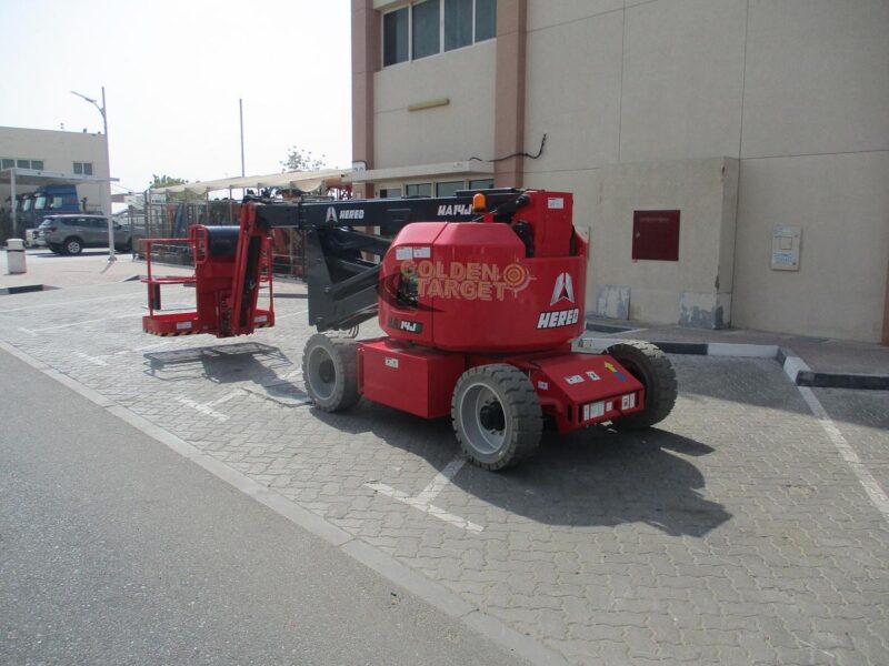 2024 Hered HA14JE Electric Articulating Boom Lift Red Electric