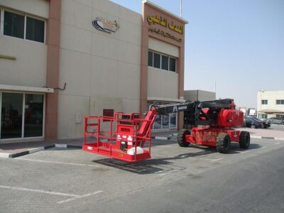 2024 Hered HA21JE Electric Articulating Boom Lift Red Electric