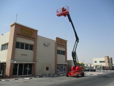 2024 Hered HA21JE Electric Articulating Boom Lift Red Electric