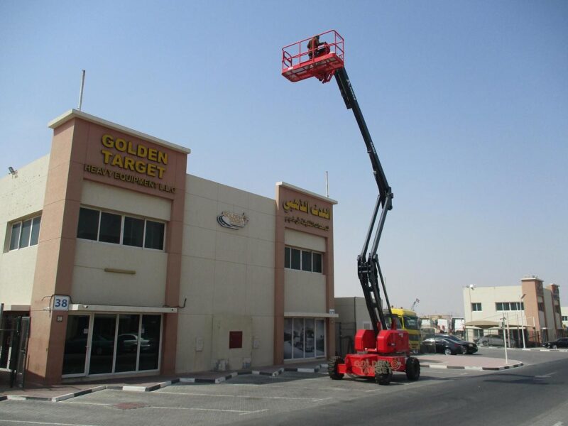 2024 Hered HA21JE Electric Articulating Boom Lift Red Electric