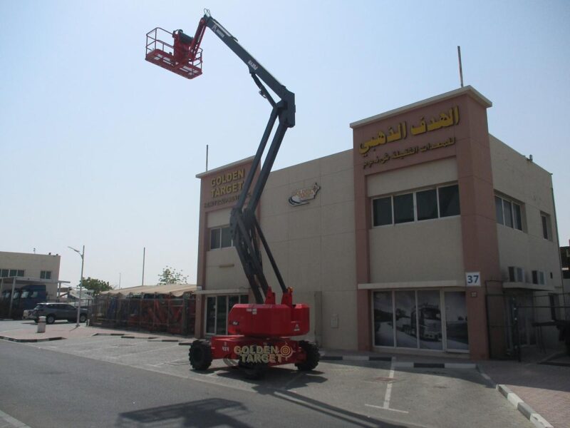 2024 Hered HA21JE Electric Articulating Boom Lift Red Electric
