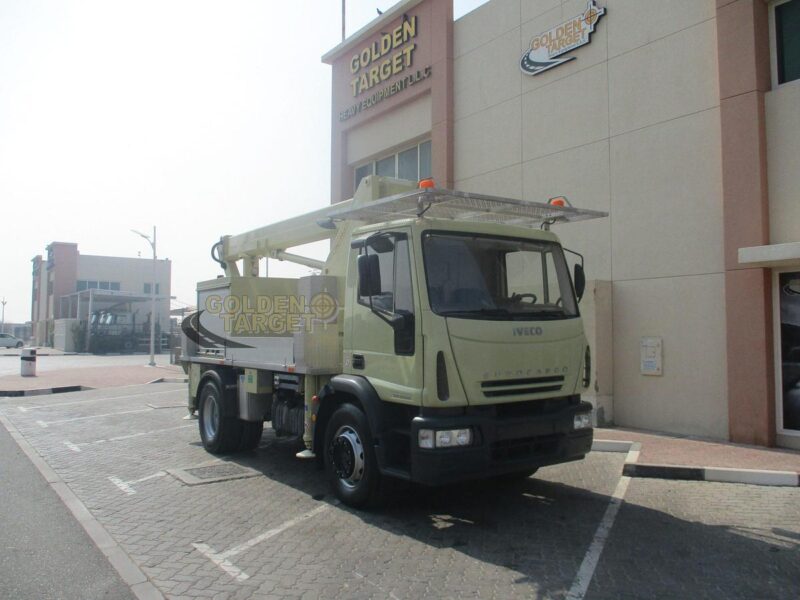 IVECO EuroCargo 180E28 4x2 PALFINGER P180 Manlift 2012 6 Cylinder Yellow