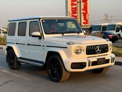 2022 Mercedes-Benz G-Class G 63 AMG 4.0L V8 Biturbo Petrol Engine White Red SUV Japanese Specs