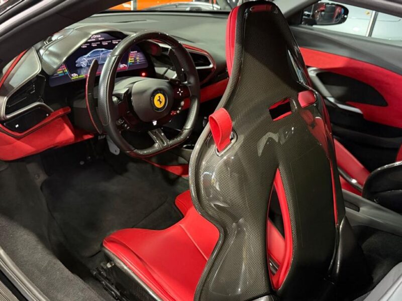 2023 Ferrari 296 GTB 3.0 Litres 6 Cylinders Plug-in Hybrid Engine Black Red Coupe GCC Specs