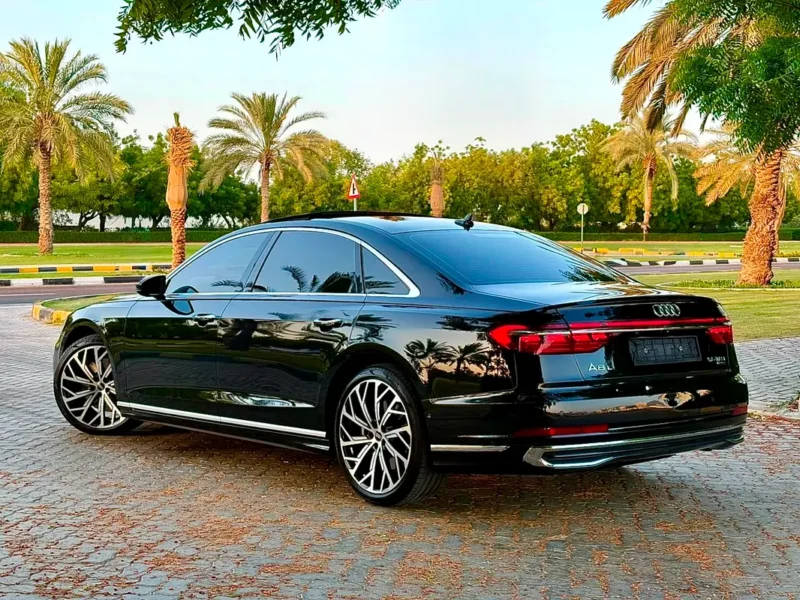2022 Audi A8 L 55 TFSI quattro 6-cylinder Turbocharged Petrol Engine Black Beige Sedan GCC Specs