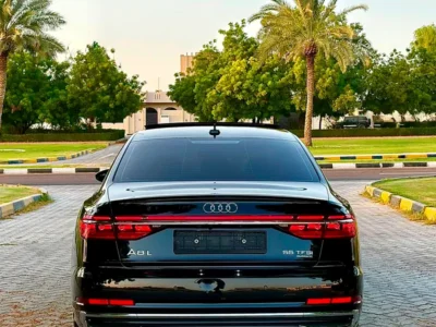 2022 Audi A8 L 55 TFSI quattro 6-cylinder Turbocharged Petrol Engine Black Beige Sedan GCC Specs