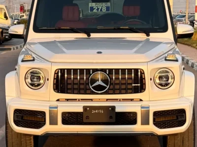 2022 Mercedes-Benz G-Class G 63 AMG 4.0L V8 Biturbo Petrol Engine White Red SUV Japanese Specs