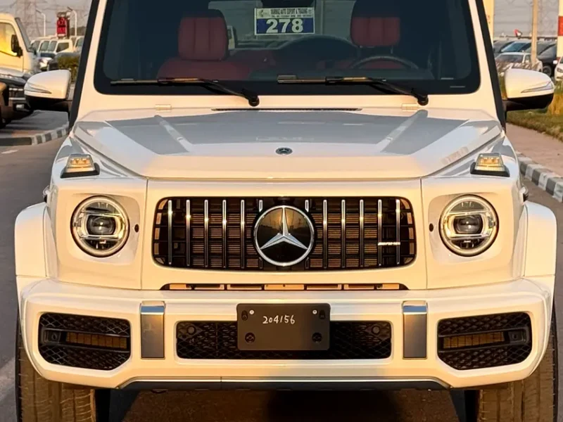 2022 Mercedes-Benz G-Class G 63 AMG 4.0L V8 Biturbo Petrol Engine White Red SUV Japanese Specs