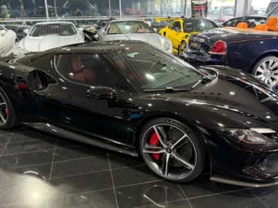 2023 Ferrari 296 GTB 3.0 Litres 6 Cylinders Plug-in Hybrid Engine Black Red Coupe GCC Specs