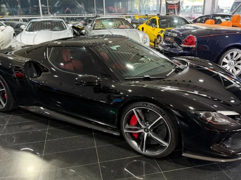 2023 Ferrari 296 GTB 3.0 Litres 6 Cylinders Plug-in Hybrid Engine Black Red Coupe GCC Specs
