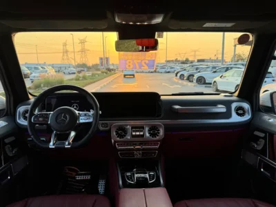 2022 Mercedes-Benz G-Class G 63 AMG 4.0L V8 Biturbo Petrol Engine White Red SUV Japanese Specs